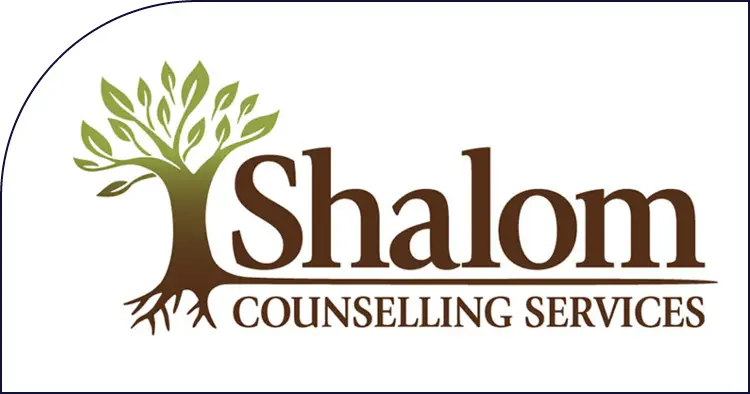 Shalom Counselling Services logo with tree and roots design.