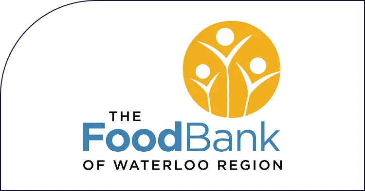 The Food Bank of Waterloo Region logo with stylized figures.